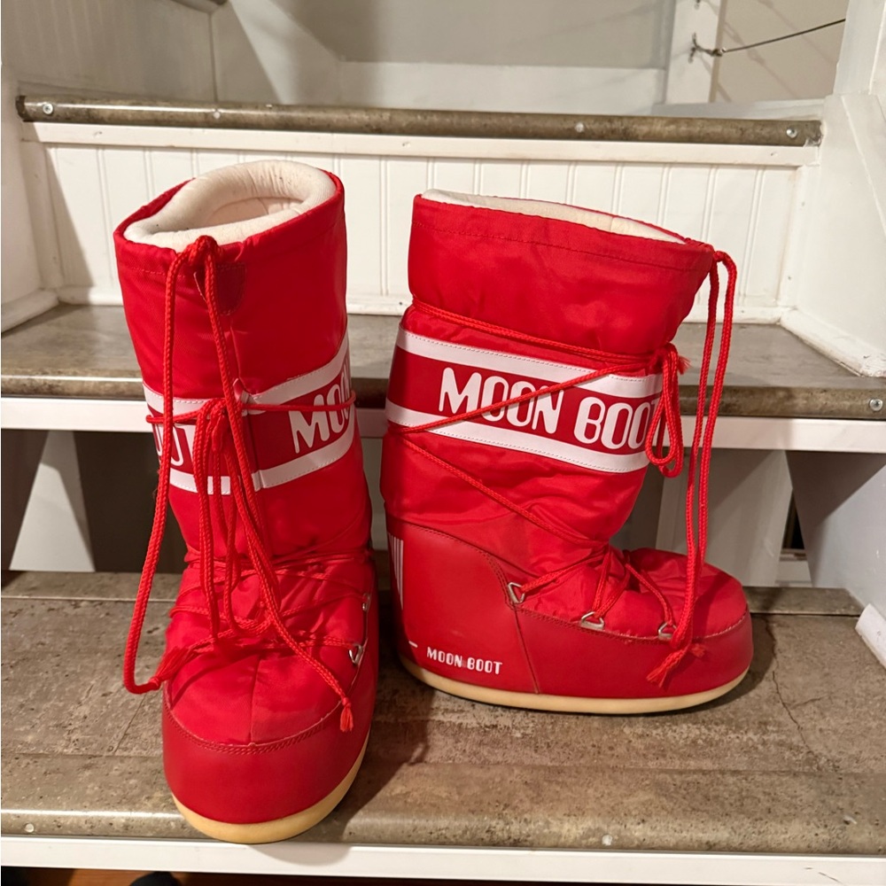 Moon Boot Red Winter & Rain Boots